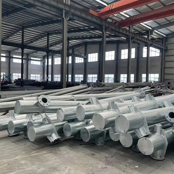 10m Single Arm Road Light Pole factory